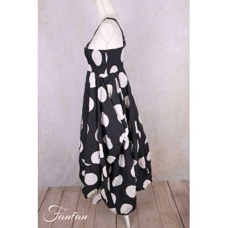 PLÜ-Plus la vie Robe à pois 1152 blackwhitedots