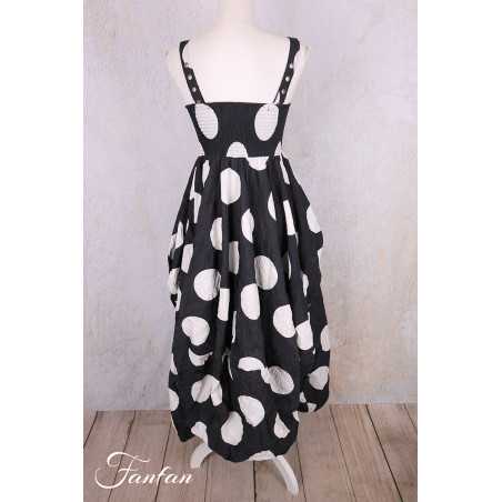 PLÜ-Plus la vie Robe à pois 1152 blackwhitedots