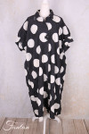 PLÜ-Plus la vie Chemise longue 4025 blackwhitedots