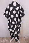 PLÜ-Plus la vie Chemise longue 4025 blackwhitedots
