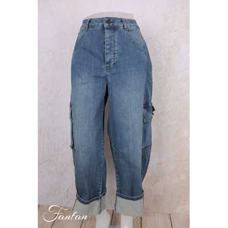 PLÜ-Plus la vie Pantalon new curved jeans 10015 blue