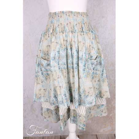 EWA I WALLA Jupe Estella Original Checked Voile 22314 Coton Bio