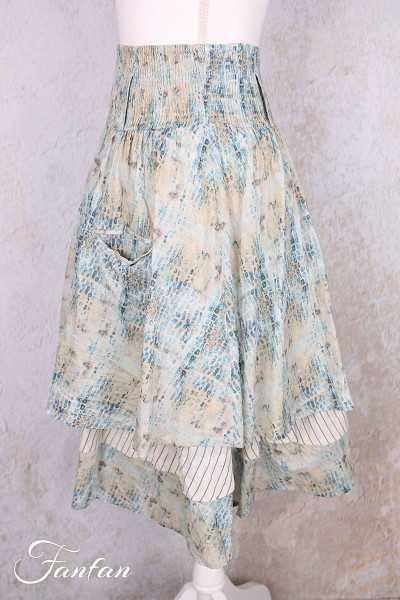 EWA I WALLA Jupe Estella Original Checked Voile 22314 Coton Bio