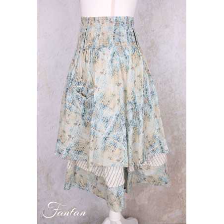 EWA I WALLA Jupe Estella Original Checked Voile 22314 Coton Bio