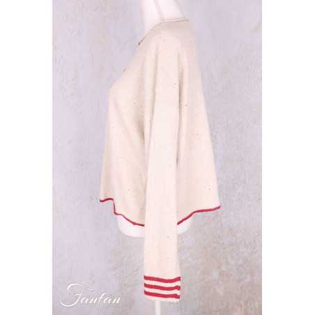 EWA I WALLA Cardigan Cordelia crème 44207 tricot coton recyclé