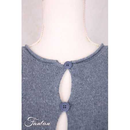 EWA I WALLA Cardigan Cordelia bleu 44207 tricot coton recyclé