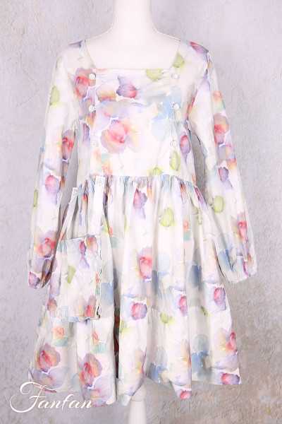 EWA I WALLA tunique Mona original 44203 coton bio fleurs