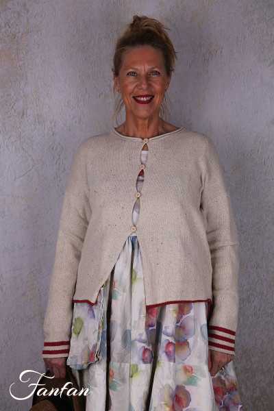 EWA I WALLA Cardigan Cordelia crème 44207 tricot coton recyclé