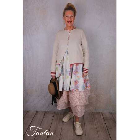EWA I WALLA Cardigan Cordelia crème 44207 tricot coton recyclé