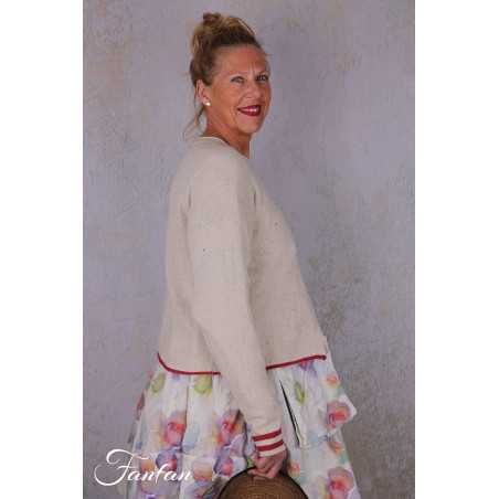 EWA I WALLA Cardigan Cordelia crème 44207 tricot coton recyclé