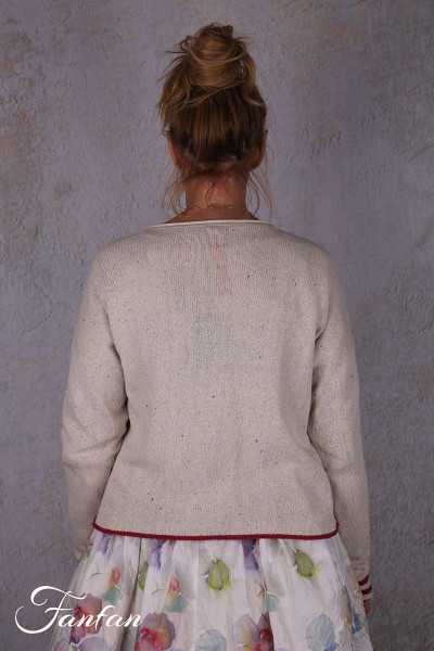 EWA I WALLA Cardigan Cordelia crème 44207 tricot coton recyclé