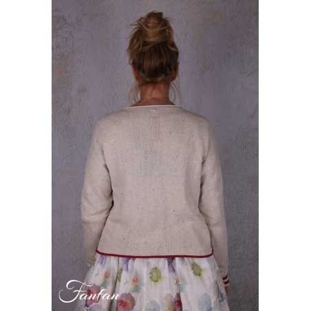 EWA I WALLA Cardigan Cordelia crème 44207 tricot coton recyclé
