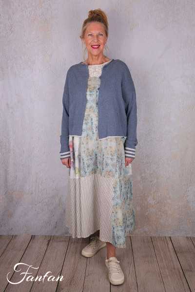 EWA I WALLA Cardigan Cordelia bleu 44207 tricot coton recyclé