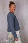 EWA I WALLA Cardigan Cordelia bleu 44207 tricot coton recyclé