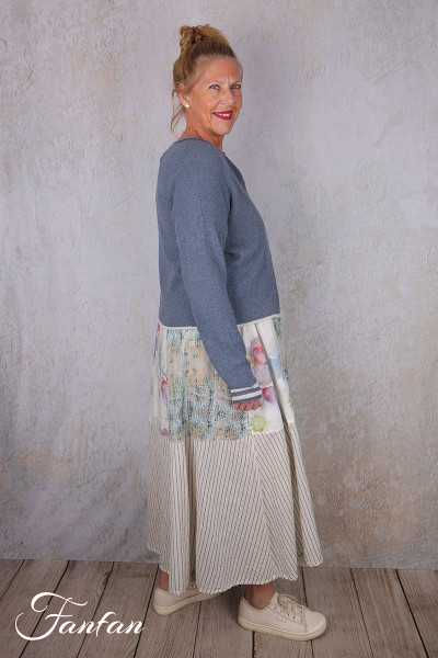 EWA I WALLA Cardigan Cordelia bleu 44207 tricot coton recyclé