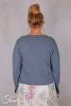 EWA I WALLA Cardigan Cordelia bleu 44207 tricot coton recyclé