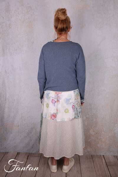 EWA I WALLA Cardigan Cordelia bleu 44207 tricot coton recyclé