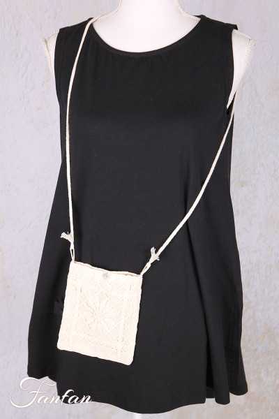 EWA I WALLA Sac Tessie crème 77626 Crochet Coton