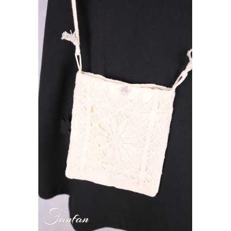 EWA I WALLA Sac Tessie crème 77626 Crochet Coton