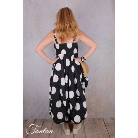 PLÜ-Plus la vie Robe à pois 1152 blackwhitedots