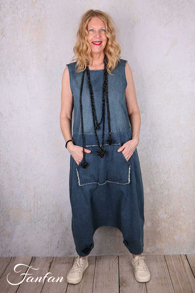 PLÜ-Plus la vie Pantalon Djumpsuit 10011 Blue