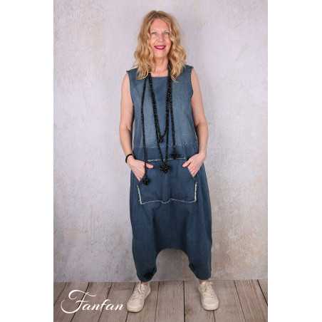 PLÜ-Plus la vie Pantalon Djumpsuit 10011 Blue