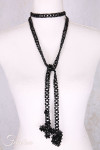 PLÜ-Plus la vie Collier long en perles noires à nouer11564