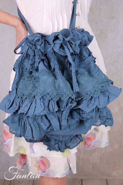 EWA I WALLA sac Lottis Bleu 77627 Coton Bio