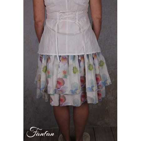 EWA I WALLA Jupe Ewa Original Fleurs 22312 Coton Bio