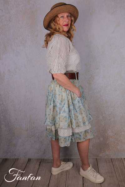 EWA I WALLA Jupe Estella Original Checked Voile 22314 Coton Bio