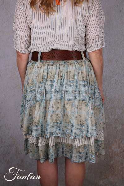 EWA I WALLA Jupe Estella Original Checked Voile 22314 Coton Bio