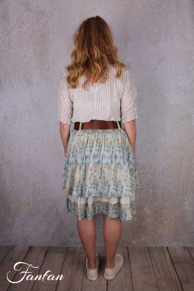 EWA I WALLA Jupe Estella Original Checked Voile 22314 Coton Bio