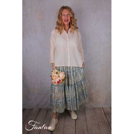 EWA I WALLA Jupe Felina Original Checked Voile 22315 Coton Bio
