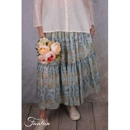EWA I WALLA Jupe Felina Original Checked Voile 22315 Coton Bio