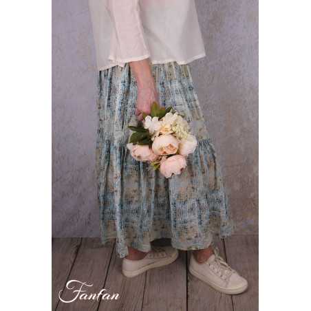 EWA I WALLA Jupe Felina Original Checked Voile 22315 Coton Bio