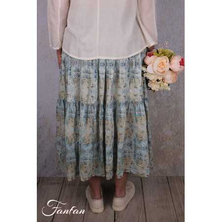 EWA I WALLA Jupe Felina Original Checked Voile 22315 Coton Bio
