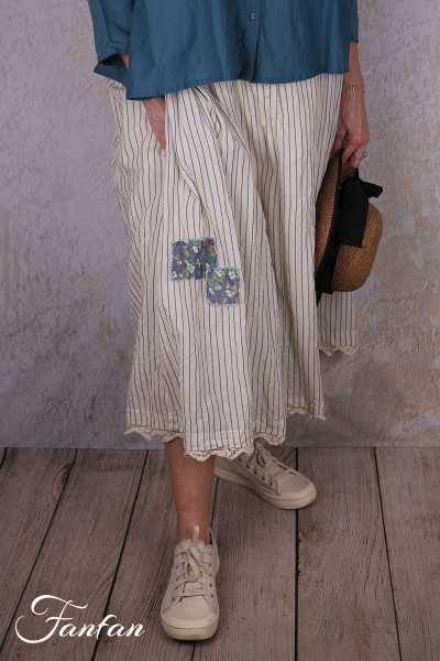 EWA I WALLA Jupe Evelyn Original Striped voile 22318 Coton Bio