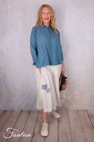 EWA I WALLA Jupe Evelyn Original Striped voile 22318 Coton Bio