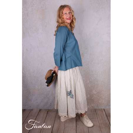 EWA I WALLA Jupe Evelyn Original Striped voile 22318 Coton Bio