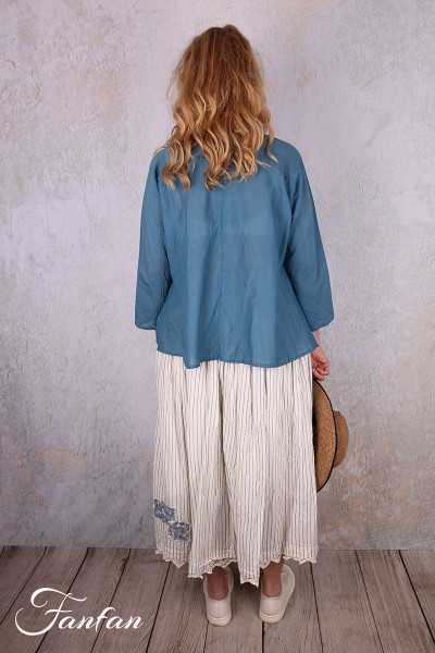 EWA I WALLA Jupe Evelyn Original Striped voile 22318 Coton Bio