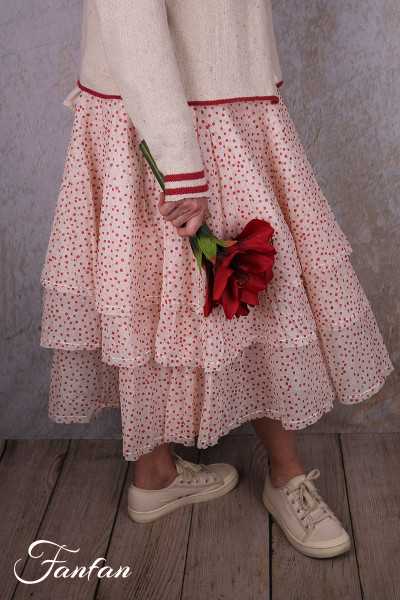 EWA I WALLA Jupe Wendy à pois 22328 Coton