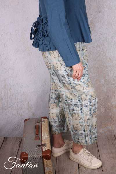 EWA I WALLA Pantalon Henny Carreaux 11444 lin