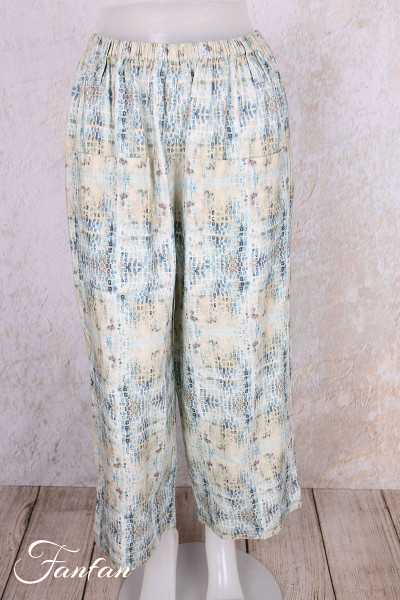 EWA I WALLA Pantalon Henny Carreaux 11444 lin