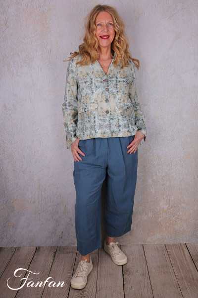 EWA I WALLA Pantalon Botvi Bleu 11438 tissage sergé
