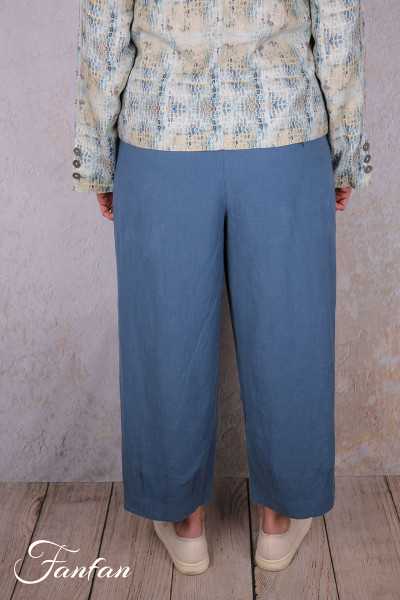 EWA I WALLA Pantalon Botvi Bleu 11438 tissage sergé