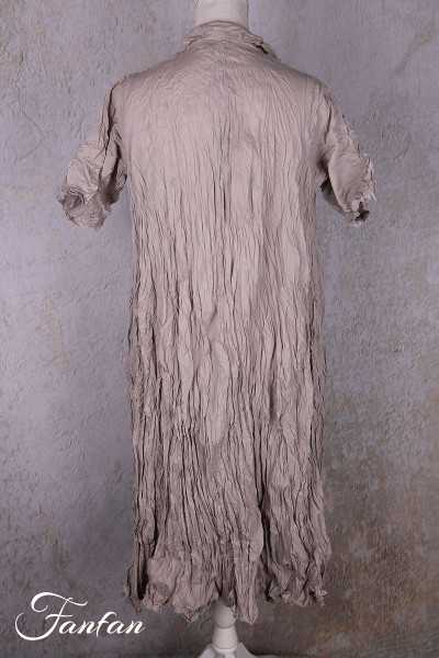 Privatsachen Robe en coton égyptien froissé Kleiderhei Kiesel