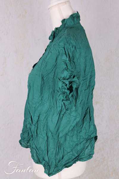 Privatsachen Blouse Applikleid Jade en coton égyptien froissé