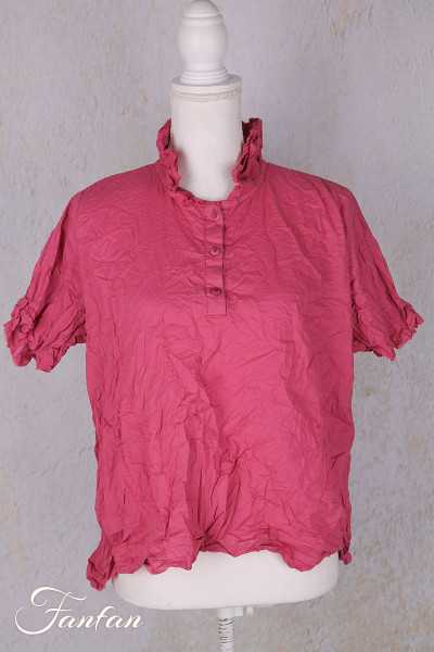 Privatsachen Blouse Applikleid Magnolia en coton égyptien froissé