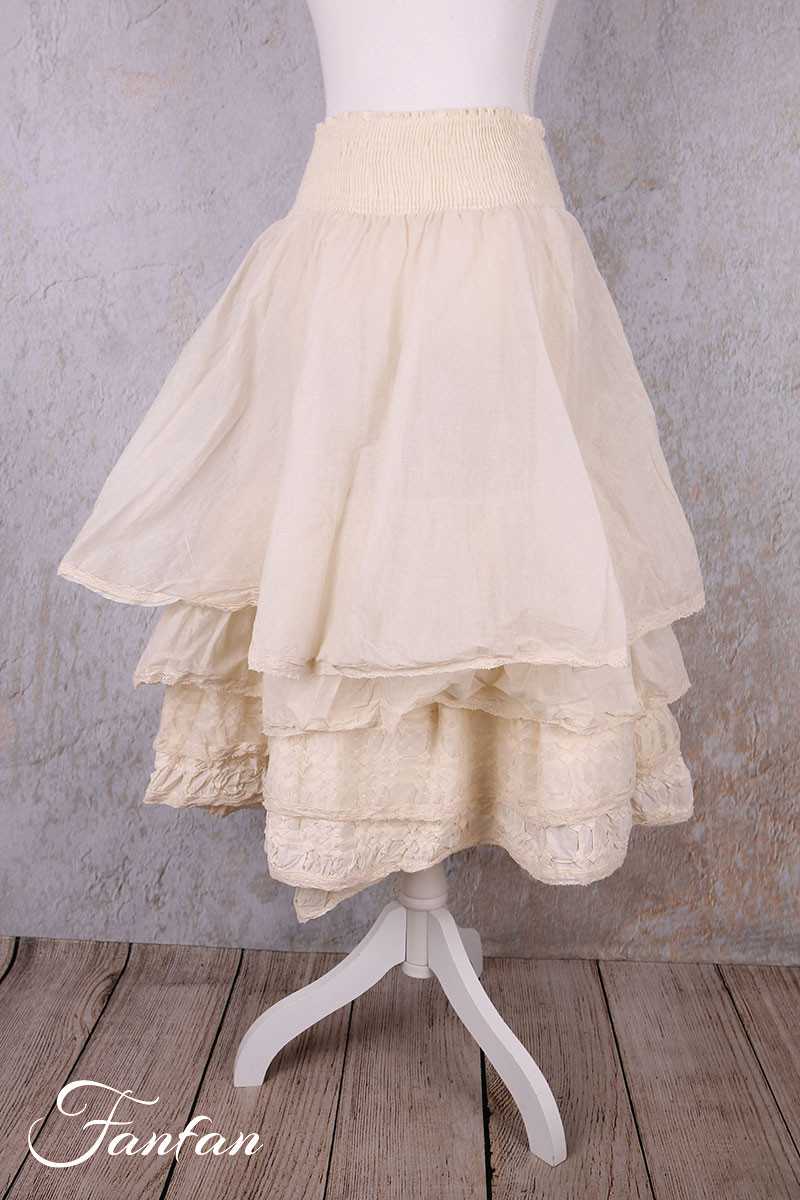 Les Ours Jupon Madou écru organza de coton