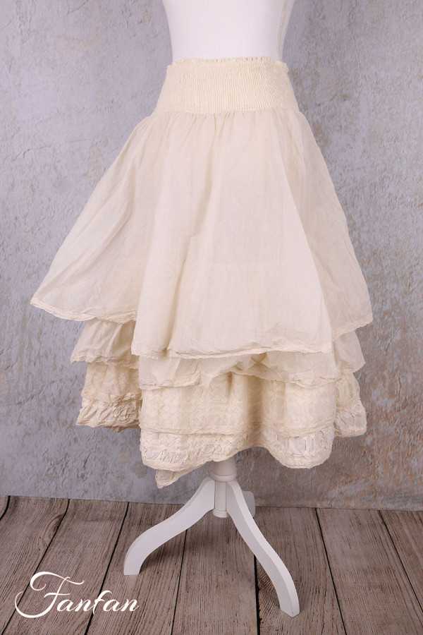 Les Ours Jupon Madou écru organza de coton